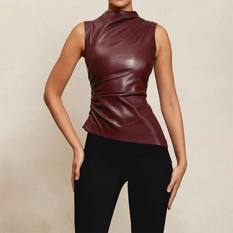 Top de cuero Rachel