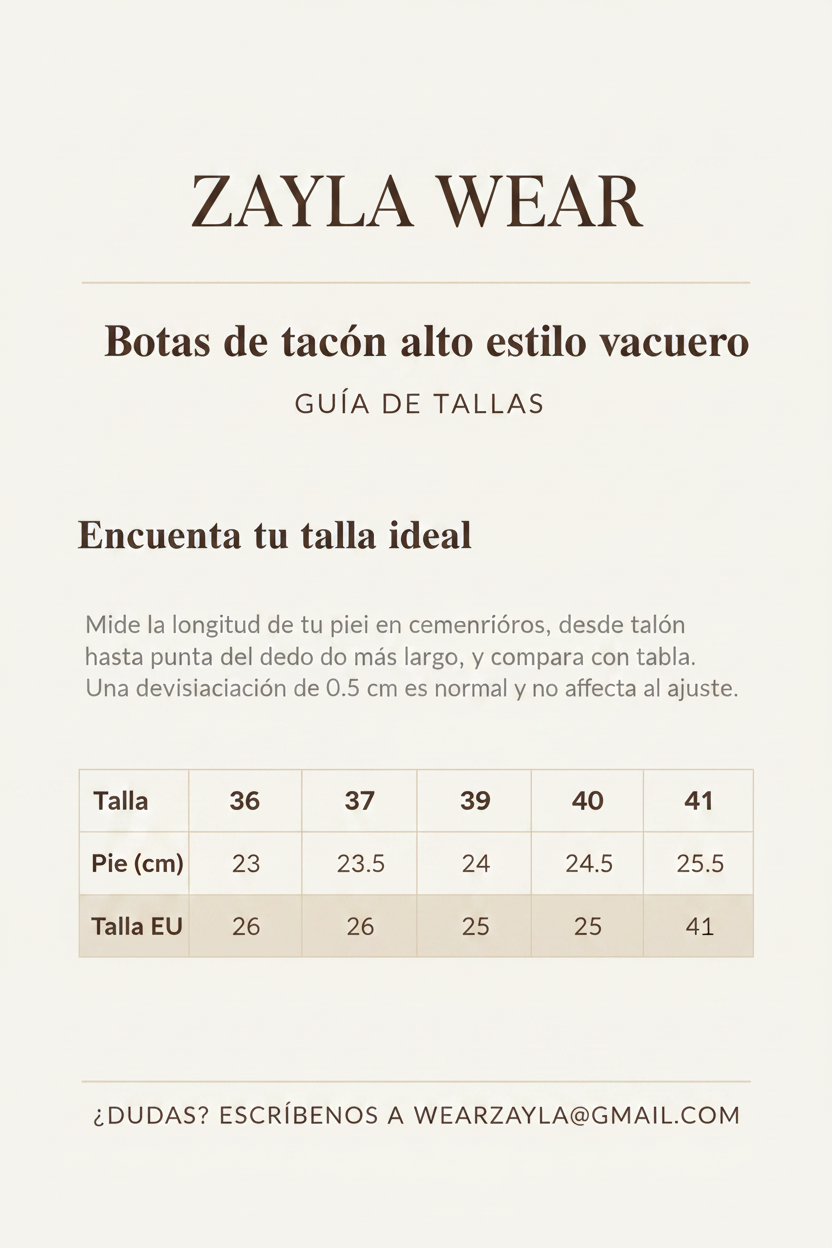 Guía de tallas