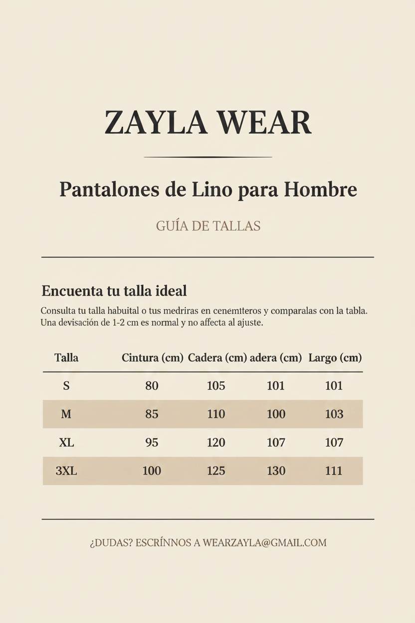 Guía de tallas