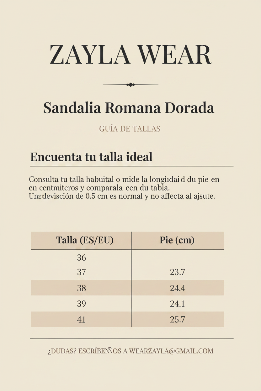 Guía de tallas