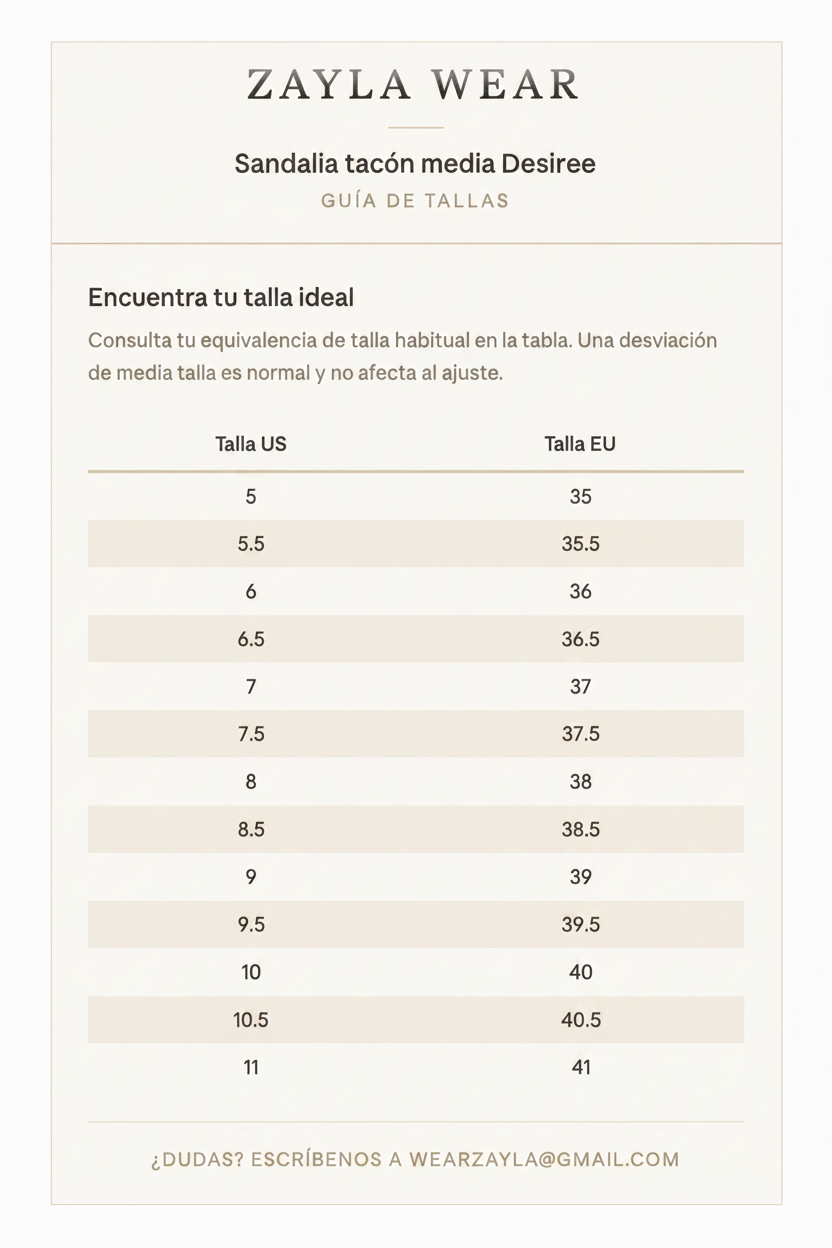 Guía de tallas