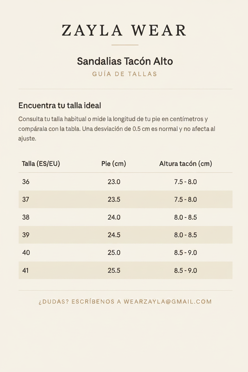 Guía de tallas