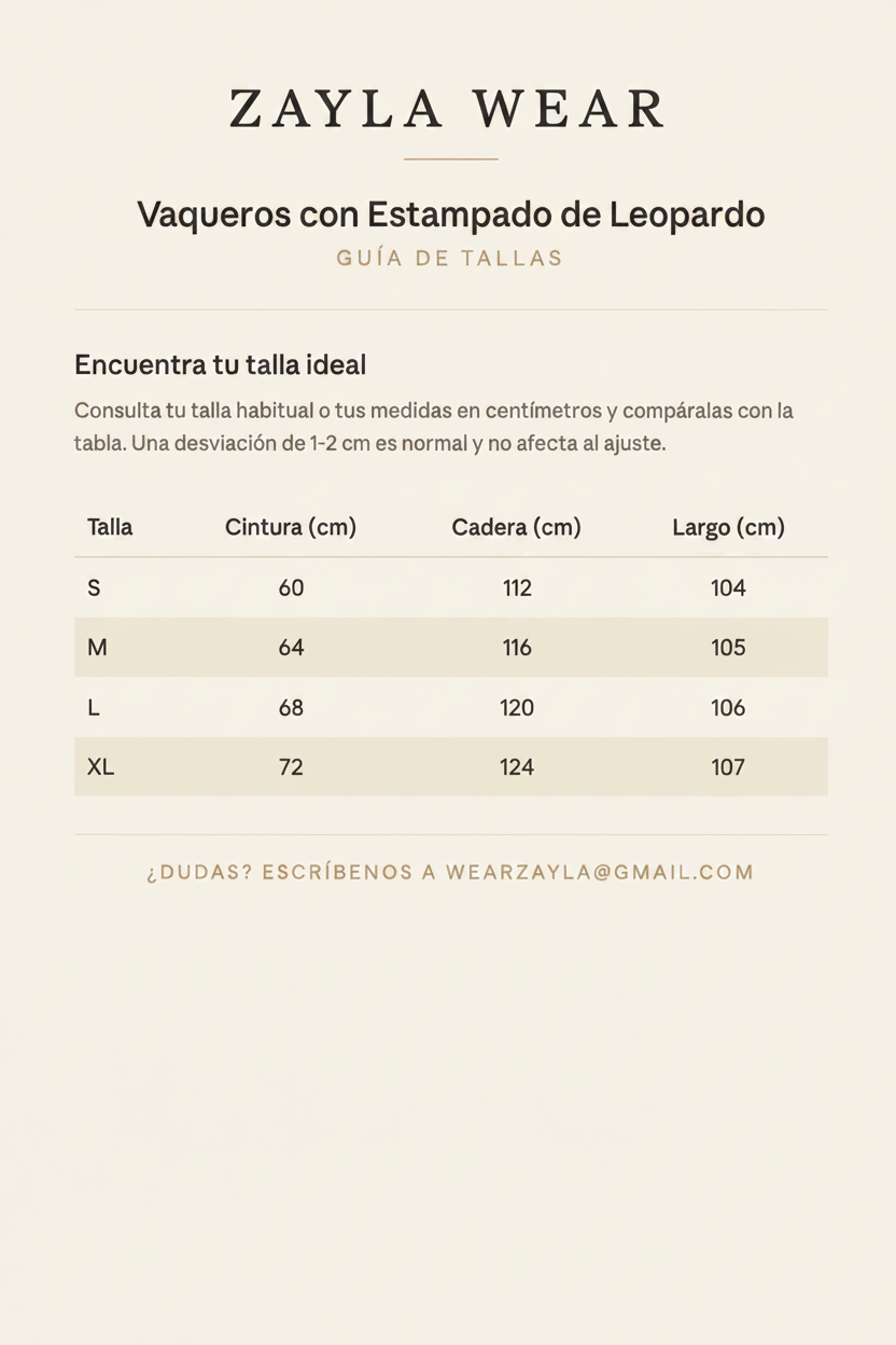 Guía de tallas
