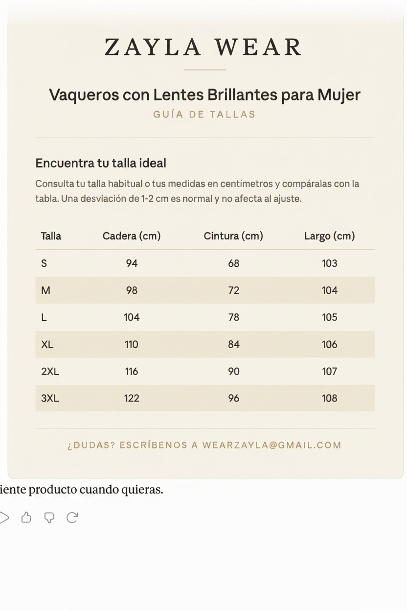 Guía de tallas