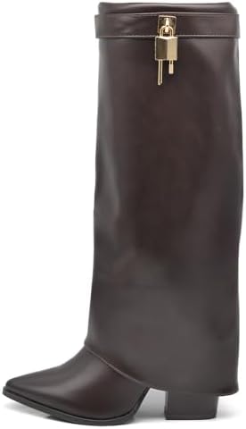 Botas de tacón alto estilo vaquero