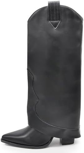 Botas de tacón alto estilo vaquero