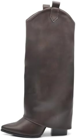 Botas de tacón alto estilo vaquero