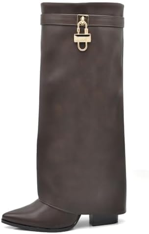 Botas de tacón alto estilo vaquero