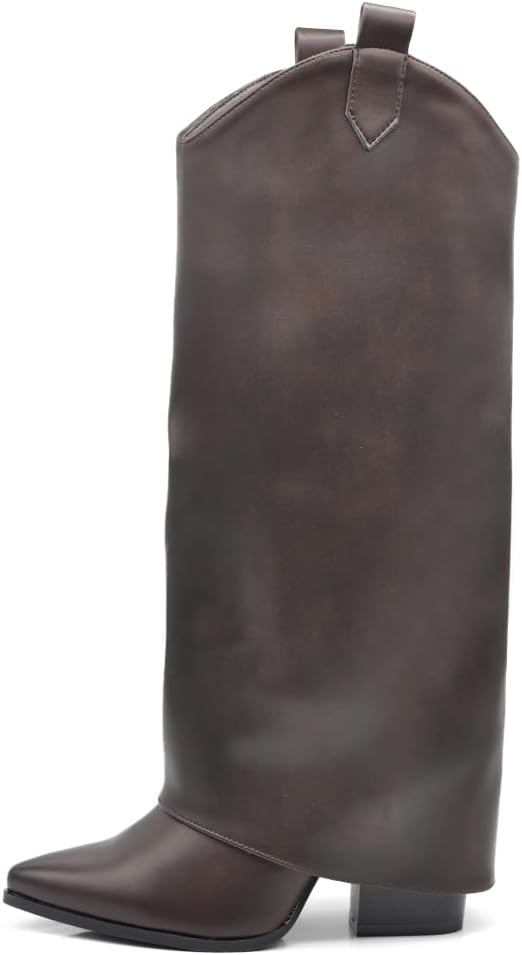 Botas de tacón alto estilo vaquero
