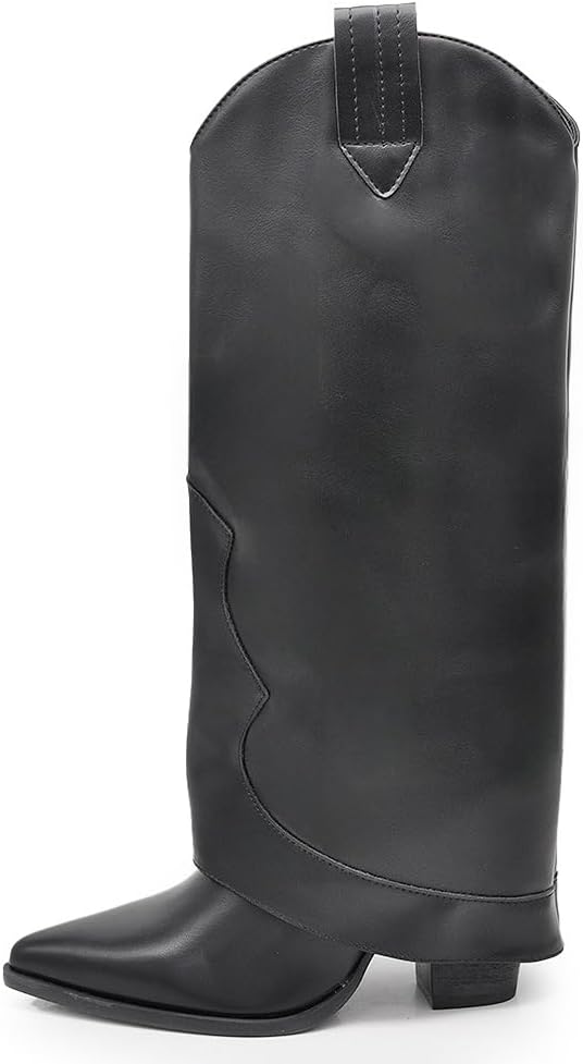 Botas de tacón alto estilo vaquero