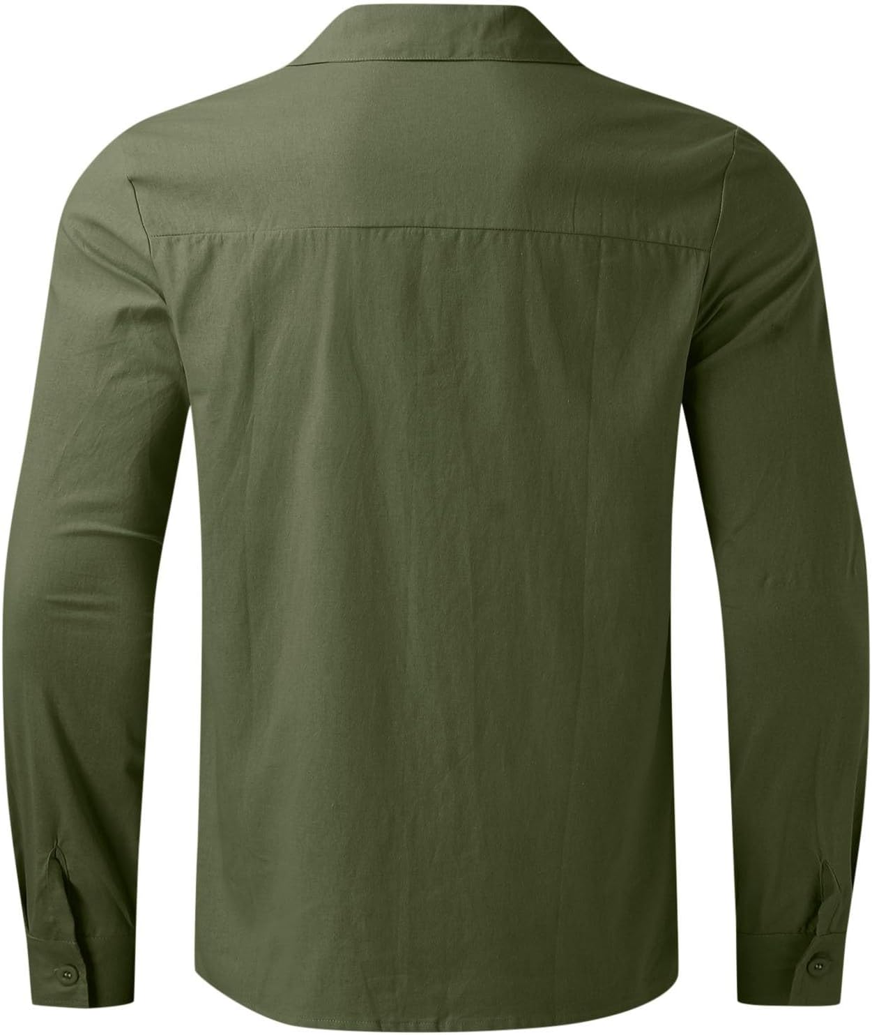 Camisas Lino Hombre Manga Larga de Verano