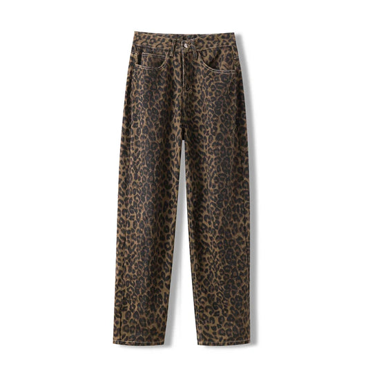 Vaqueros con estampado de leopardo