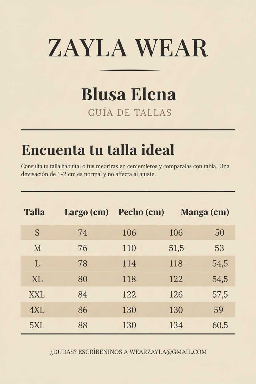 Guía de tallas