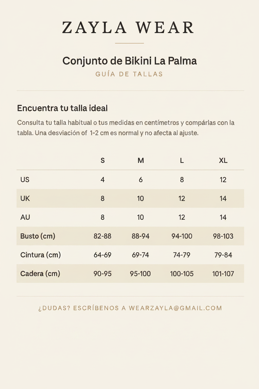 Guía de tallas