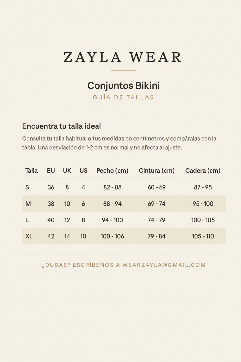Guía de tallas