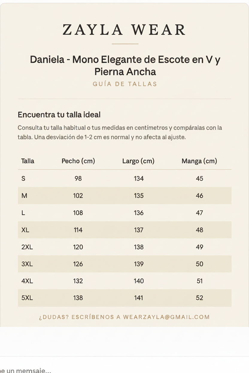 Guía de tallas