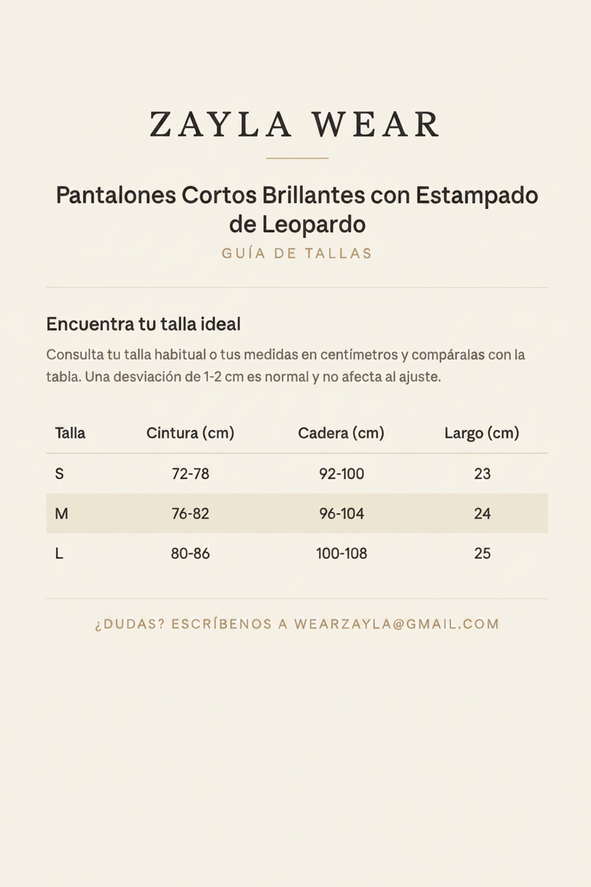 Guía de tallas