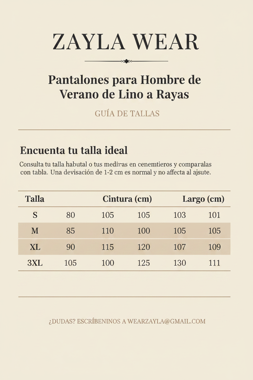 Guía de tallas