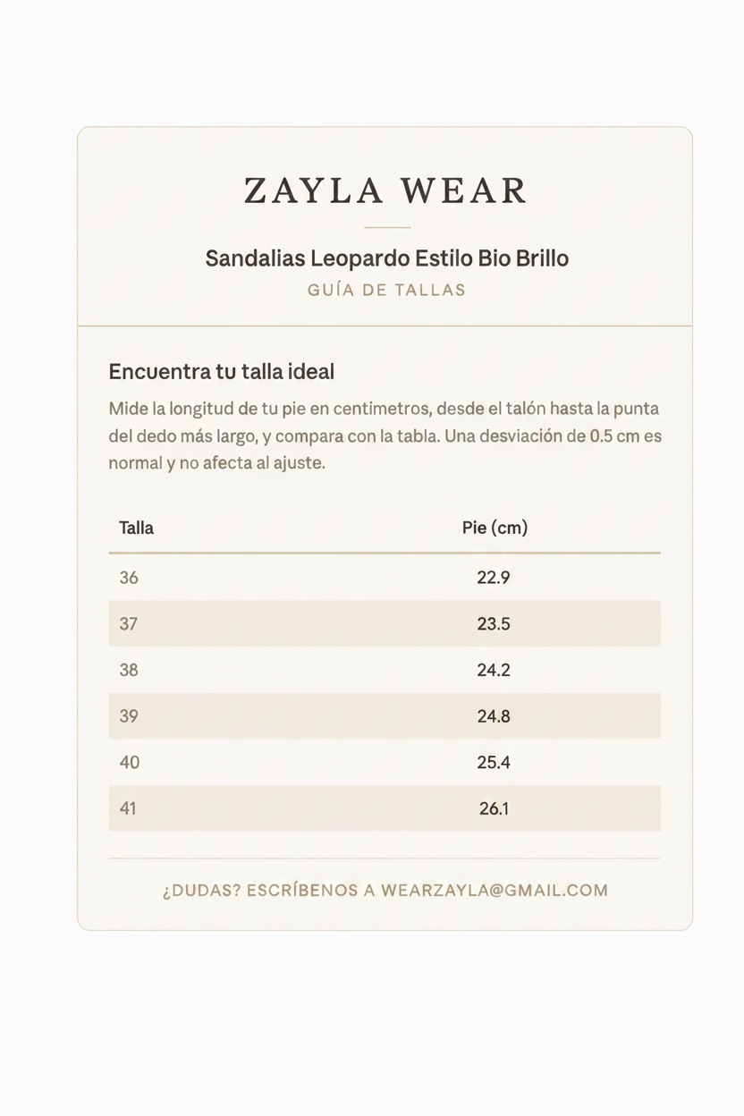 Guía de tallas