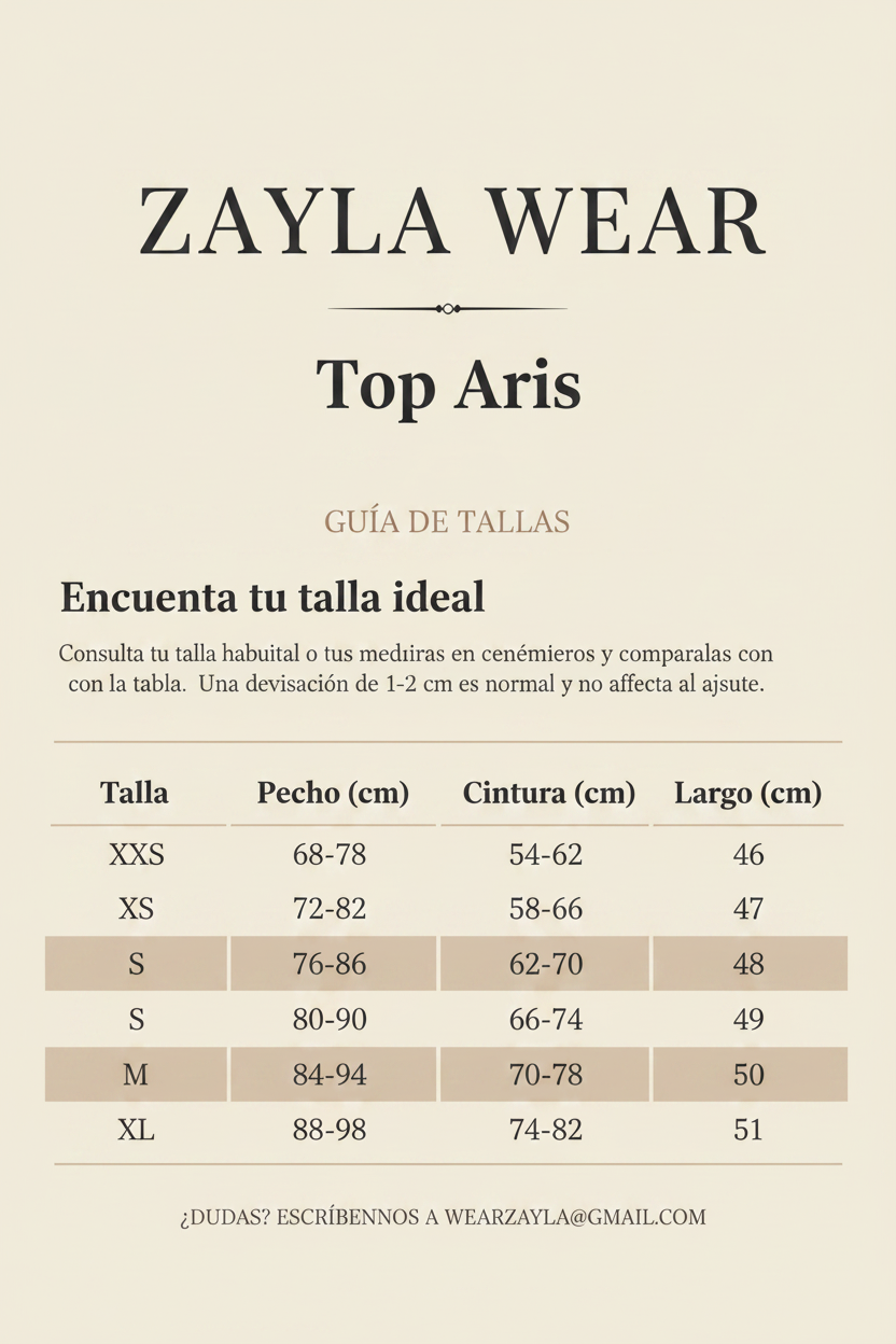 Guía de tallas