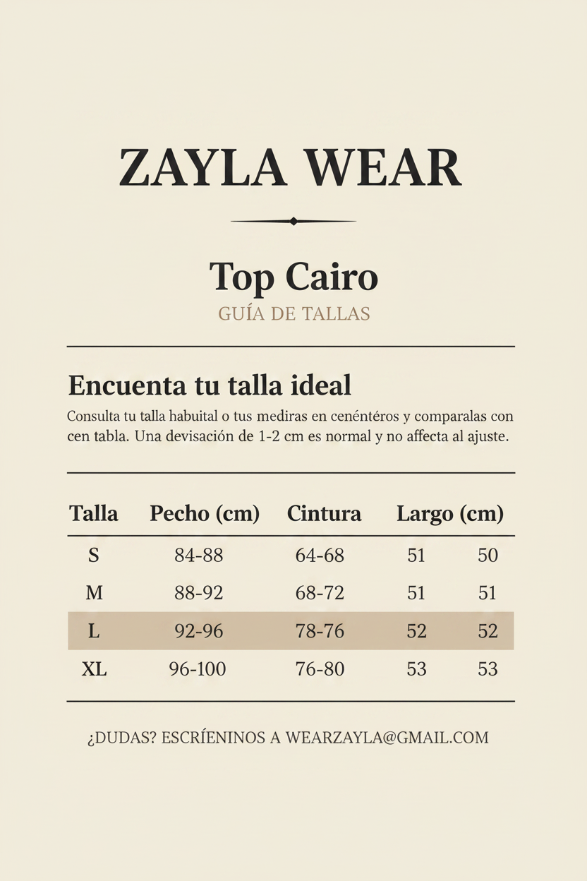 Guía de tallas