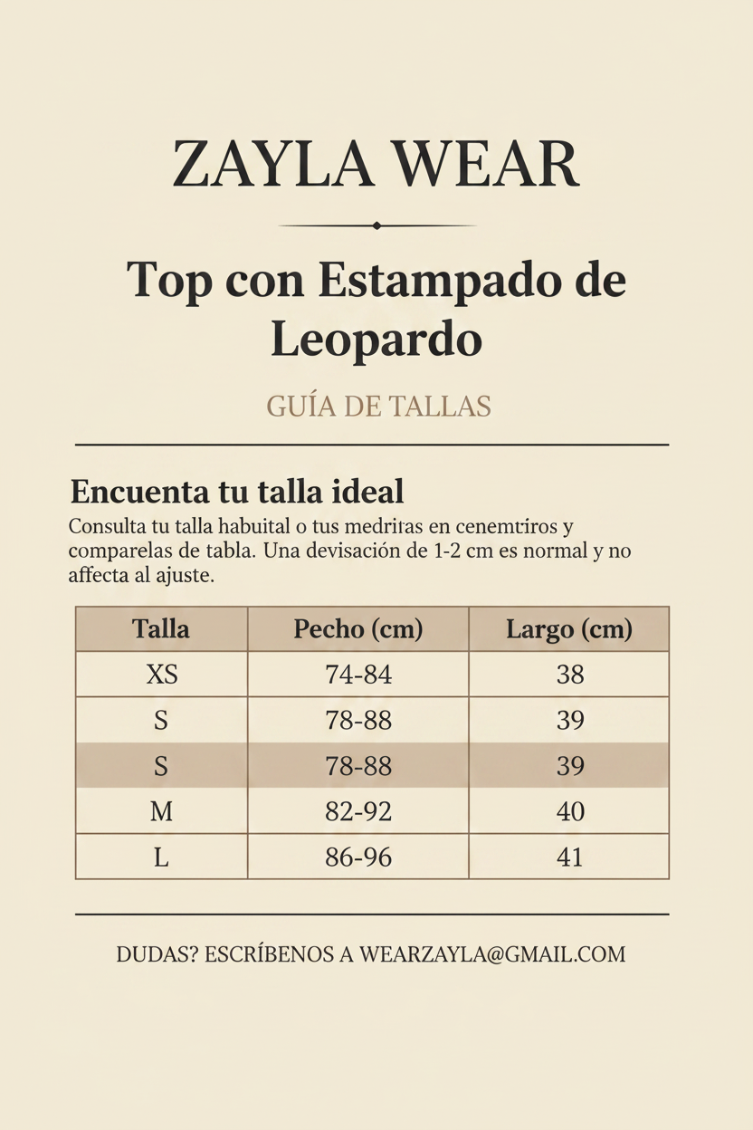 Guía de tallas