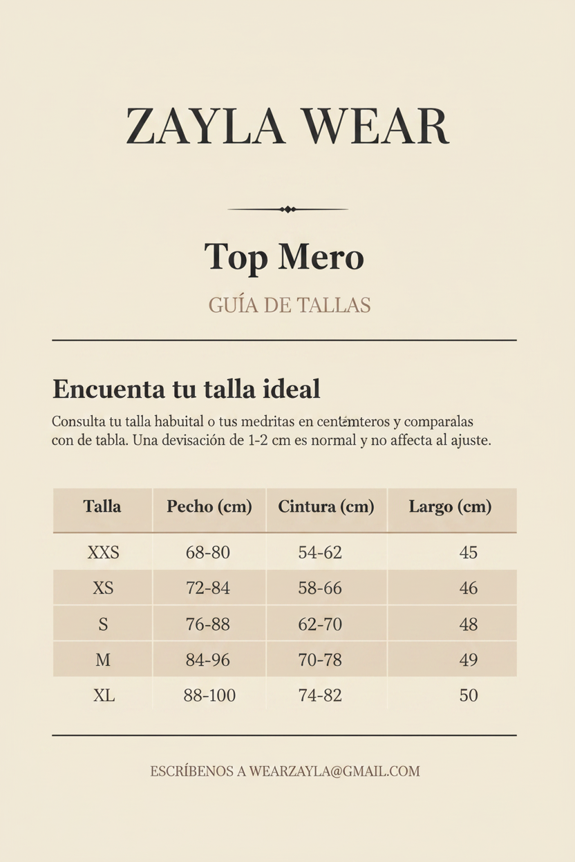Guía de tallas