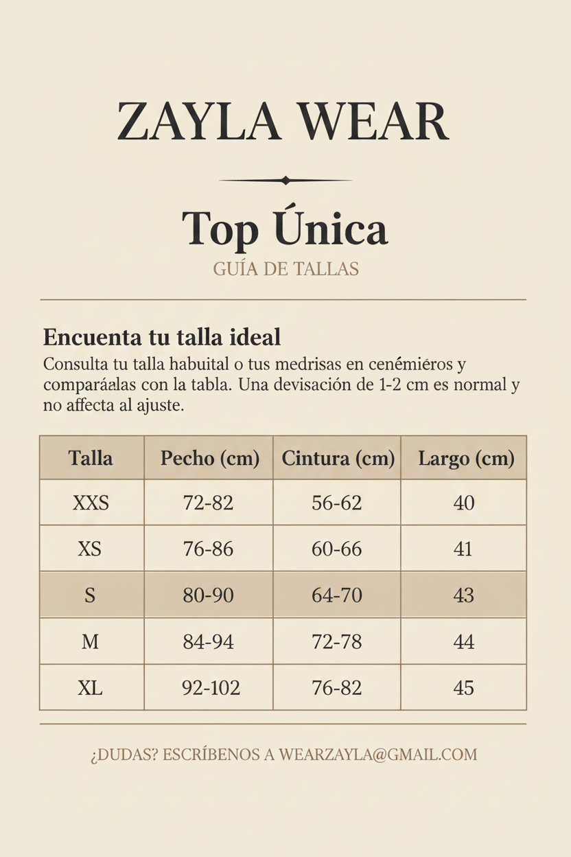 Guía de tallas