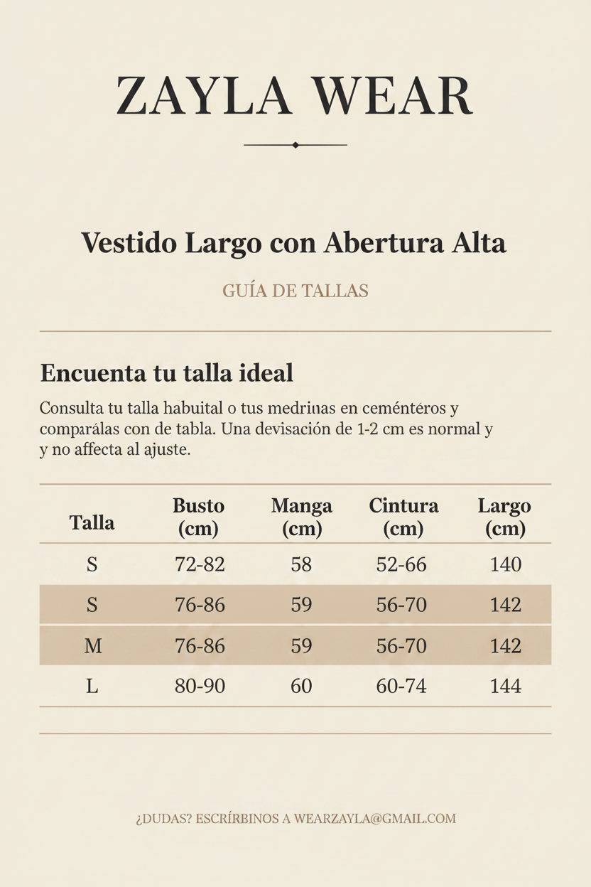 Guía de tallas