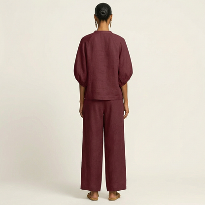 Aurora | Conjunto Moderno con Cremallera Frontal y Manga Abullonada